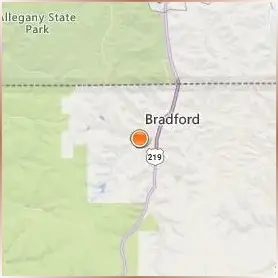 University of Pittsburgh Bradford Location Map University of Pittsburgh Bradford Location Map